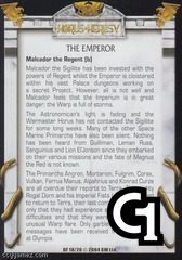 The Emperor, Malcador the Regent (b)